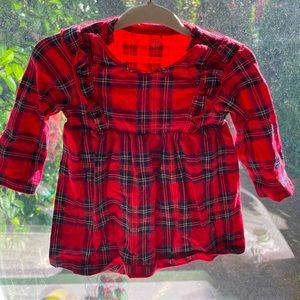 H & M baby cotton dress plaid